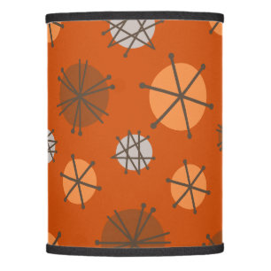 Mid Century Modern Starbursts Burnt Orange lamp