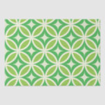 Mid Century Modern Starbursts Circles Green   Tissue Paper