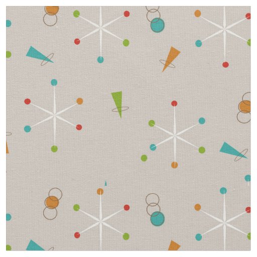 Mid-Century Modern Starbursts Fabric