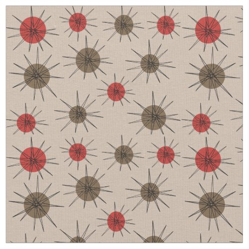 Mid-Century Modern Starbursts Fabric