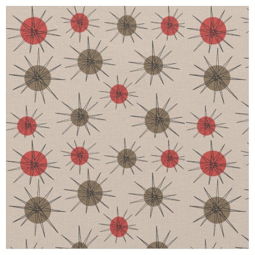Mid-Century Modern Starbursts Fabric
