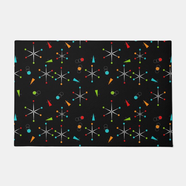 Mid-Century Modern Starbursts ll Doormat (Front)