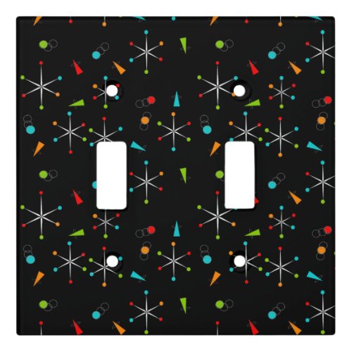 Mid_Century Modern Starbursts ll  Light Switch Cover