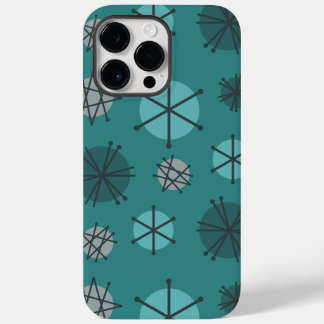 Mid Century Modern Starbursts Teal Case-Mate iPhone 14 Pro Max Case