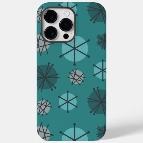 Mid Century Modern Starbursts Teal Case_Mate iPhone 14 Pro Max Case