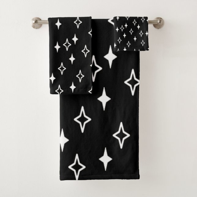 Mid-Century Modern Stars  Bath Towel Set (Insitu)