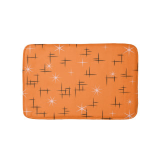 Mid Century Modern Stars Bathroom Mat