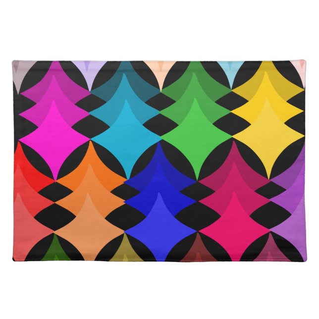 Mid-Century Modern Stars  Cloth Placemat (Front)