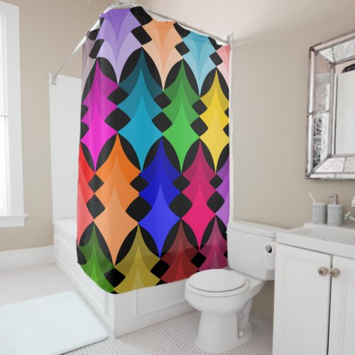 Mid_Century Modern Stars  Shower Curtain