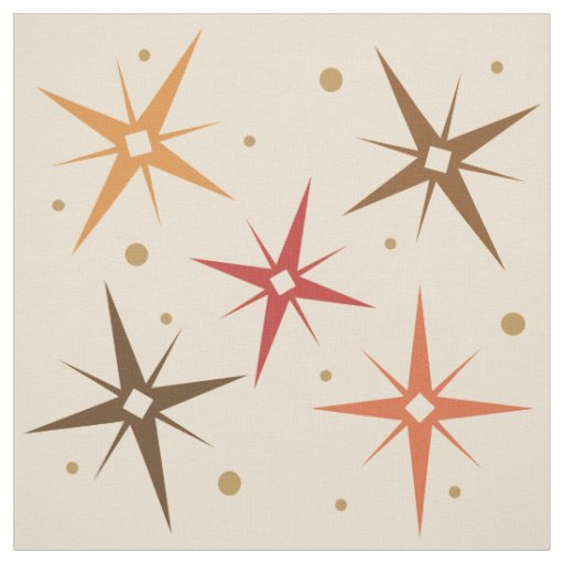 Mid Century Modern Stars Sky Fabric
