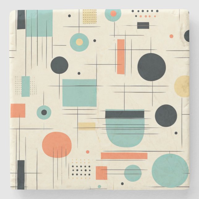 Mid Century Modern Stone Coaster (Front)