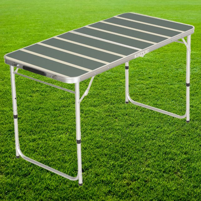 Mid-Century Modern Striped Warm Gray Tailgate  Beer Pong Table (Creator Uploaded)