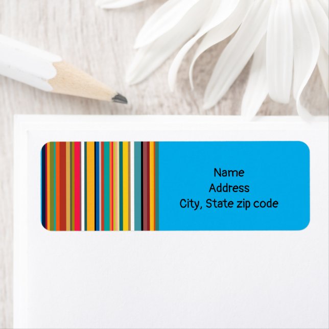 Mid-Century Modern Stripes Label (Insitu)