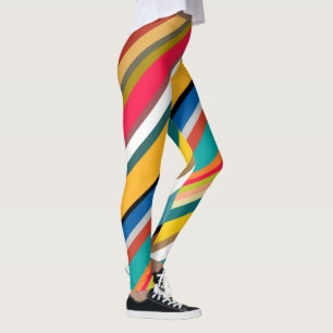 Mid-Century Modern Stripes Leggings