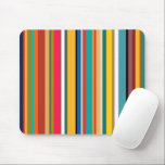 Mid-Century Modern Stripes Mouse Pad<br><div class="desc">This mouse pad has a design of vertical stripes in Mid-Century Modern colors.</div>