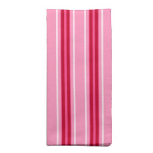 Mid_Century Modern Stripes Pink and  Burgundy  Cloth Napkin