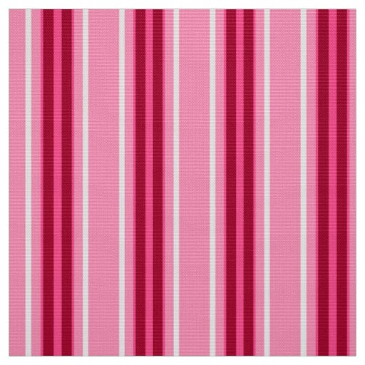 Mid-Century Modern Stripes, Pink and  Burgundy Fabric