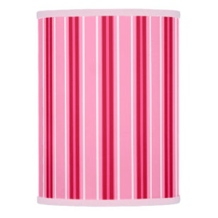 Mid-Century Modern Stripes, Pink and Burgundy Lamp Shade