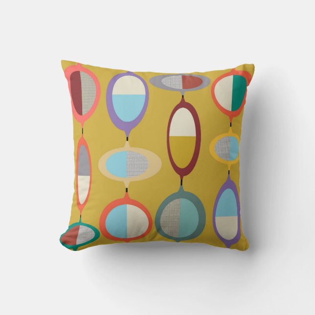 Mid-Century Modern Style 21 Throw Pillow (Front)