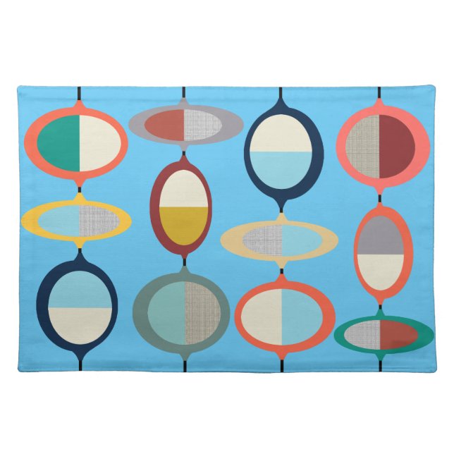 Mid-Century Modern Style 32 Cloth Placemat (Front)