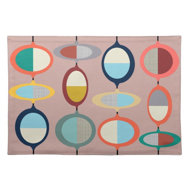 Mid-Century Modern Style 32R Cloth Placemat (Front)