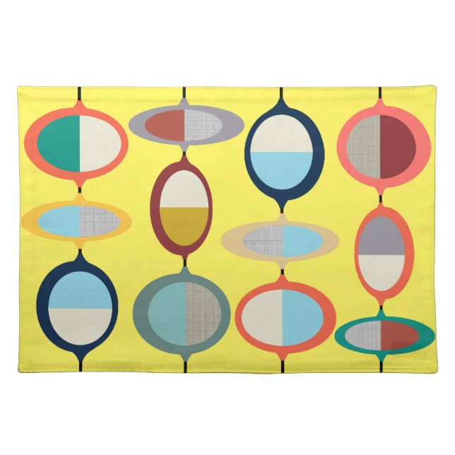 Mid-Century Modern Style 32Y Cloth Placemat (Front)