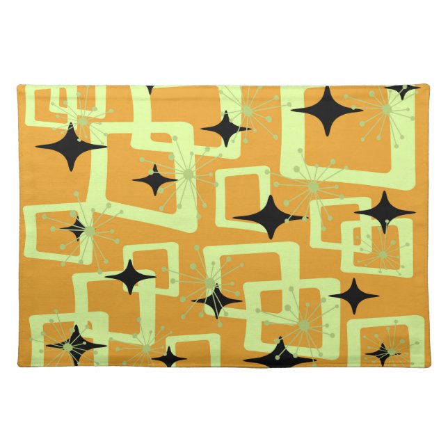 Mid-Century Modern Style 6 Cloth Placemat (Front)