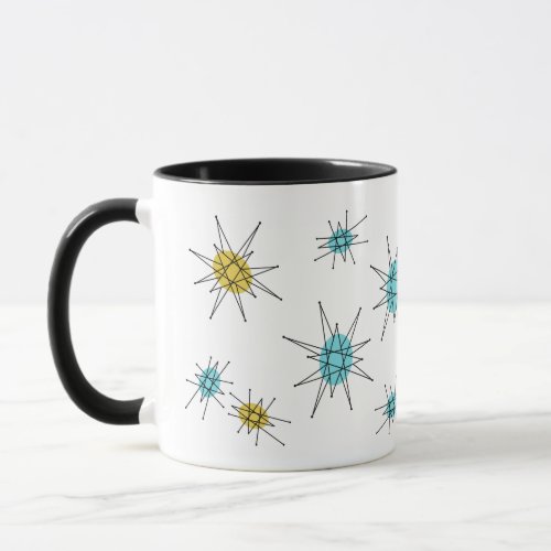 Mid Century Modern style Atomic Starburst Mug