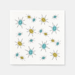 Mid Century Modern style, Atomic Starburst Napkins