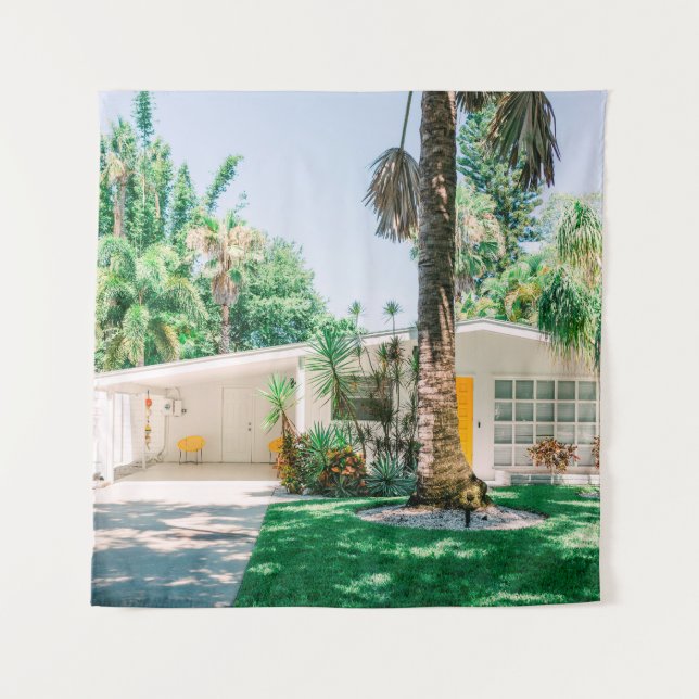 Mid Century Modern Style Beach Home Tapestry (Front)