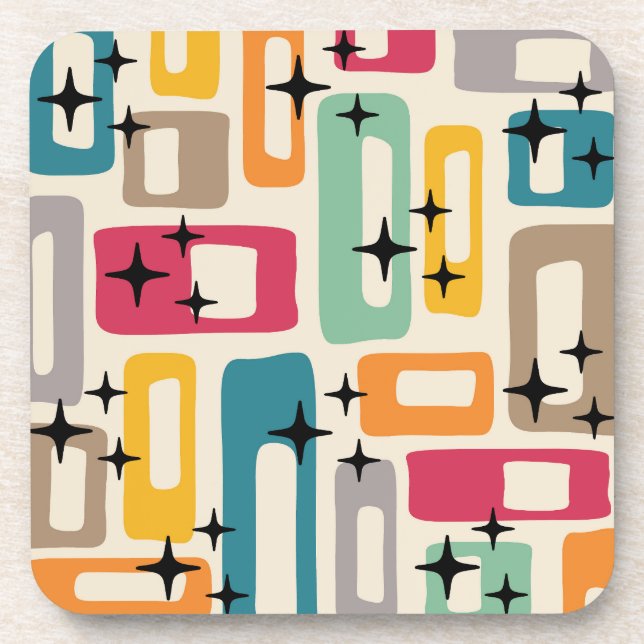 Mid Century Modern Style Beverage Coaster (Front)