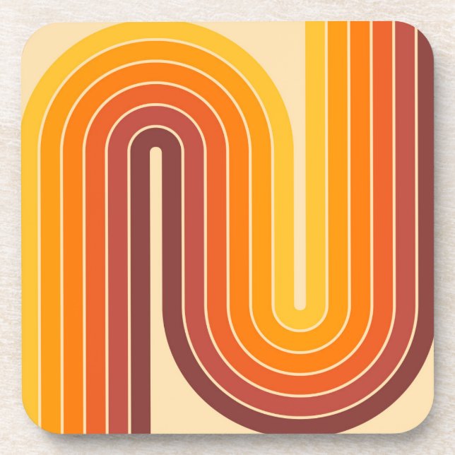 Mid Century Modern Style Beverage Coaster (Front)