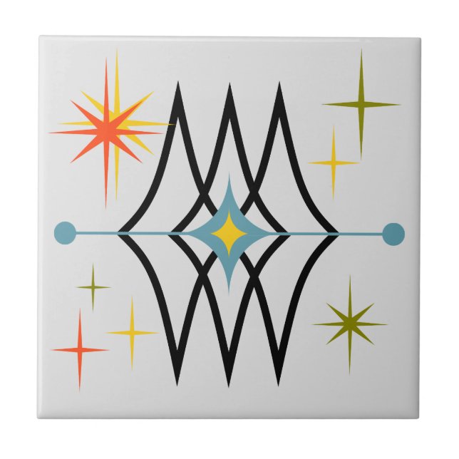 Mid Century Modern Style  Ceramic Tile (Front)
