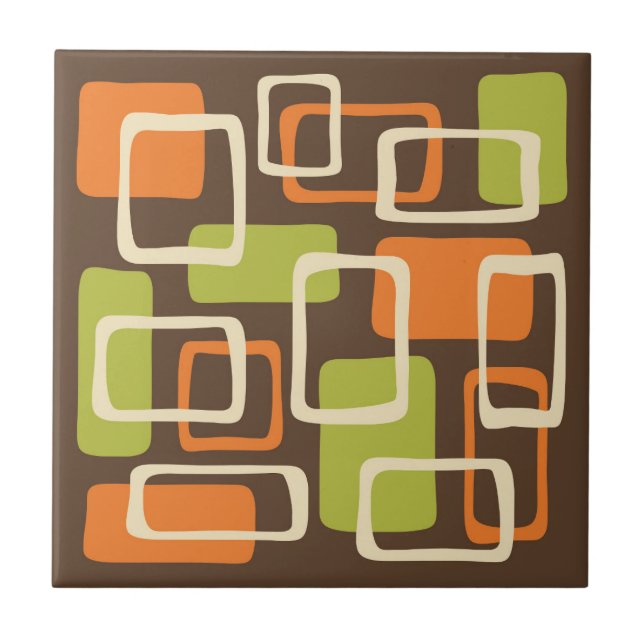Mid Century Modern Style Ceramic Tile (Front)