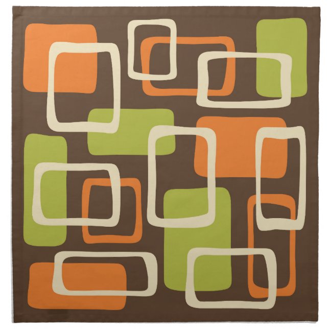 Mid Century Modern Style Cloth Napkin (Front)