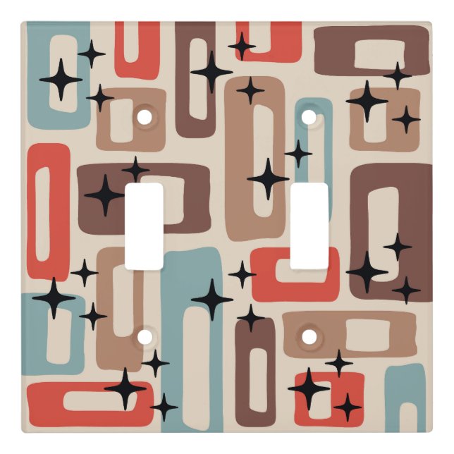 Mid Century Modern Style Light Switch Cover (Front)