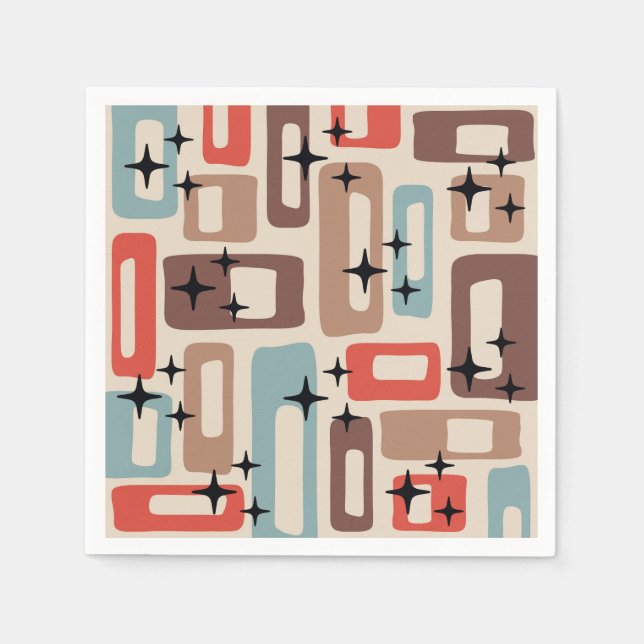 Mid Century Modern Style Napkins (Front)