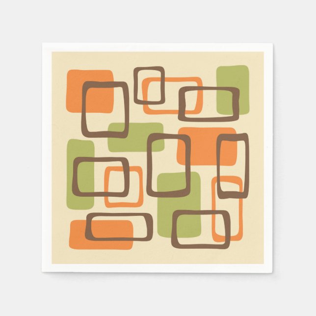 Mid Century Modern Style Napkins (Front)