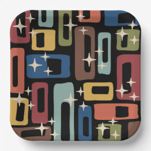 Mid Century Modern Style Paper Plates