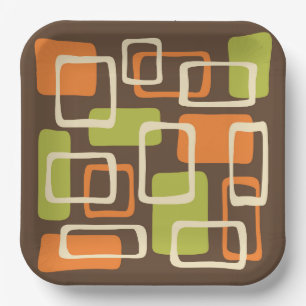 Mid Century Modern Style Paper Plates