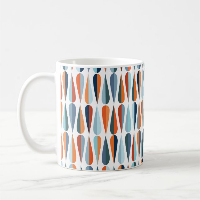 Mid century modern style retro seamless pattern wi coffee mug (Left)