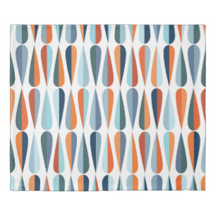 Mid century modern style retro seamless pattern wi duvet cover