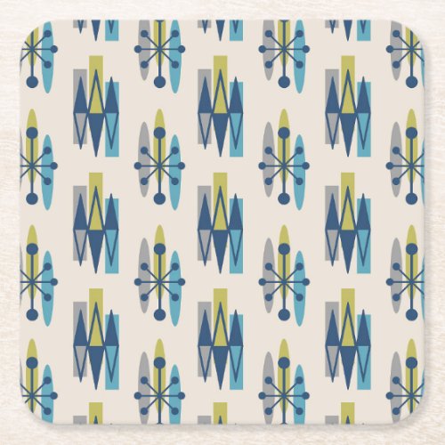 Mid Century Modern Style Square Paper Coaster