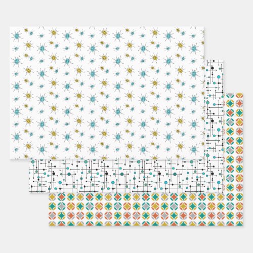 Mid_Century Modern Styles Wrapping Paper Sheets