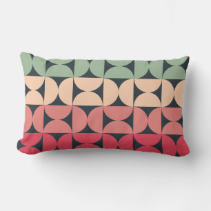 Mid-Century Modern Summer Sunset Lumbar Pillow