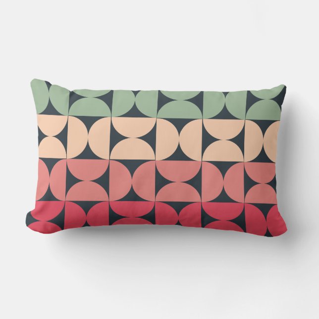 Mid-Century Modern Summer Sunset   Lumbar Pillow (Front)