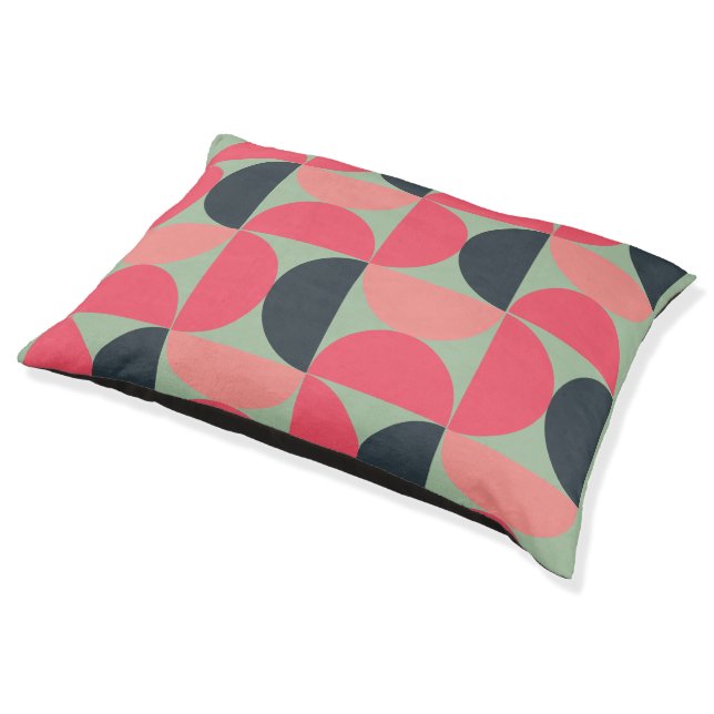 Mid-Century Modern Summer Sunset   Pet Bed (Angled)