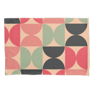 Mid-Century Modern Summer Sunset   Pillow Case