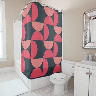Mid-Century Modern Summer Sunset Shower Curtain