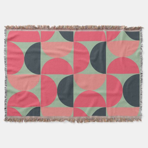 Mid_Century Modern Summer Sunset    Throw Blanket